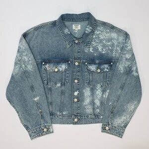 Hudson Brea Swing Trucker Jacket in Pigment Explosion-Size L New